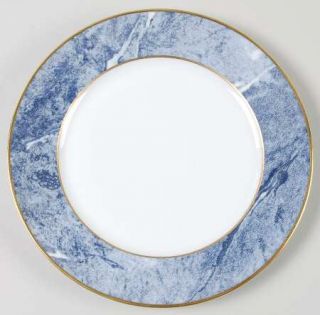 Haviland Marbre Bleu Salad Plate, Fine China Dinnerware   France, Blue Marble Bo