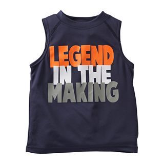 Carters Graphic Muscle Tee   Boys 5 7, Navy Legend, Navy Legend, Boys