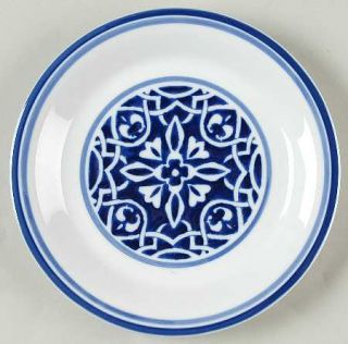 Home Catalina Medallion Blue Salad/Dessert Plate, Fine China Dinnerware   Blue&W