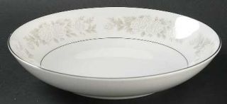 Fine China of Japan Adele Coupe Soup Bowl, Fine China Dinnerware   M,White/Gray
