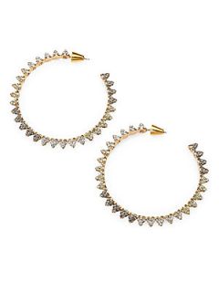 Eddie Borgo Ombre Pave Crystal Cone Hoop Earrings/2   Gold Crystal