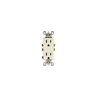 Leviton 5325I Electrical Outlet, Decora Duplex Receptacle, Quickwire PushIn amp; Side Wired Ivory