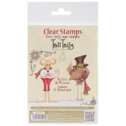 Katy Sue Designs Tall Tails Clear Stamps 4 X6 Sheet  Robin and Mouse