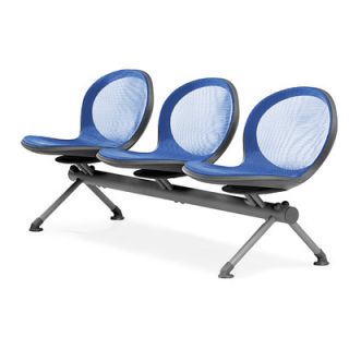 OFM Net Series Mesh Three Chair Beam Seating NB 3 Color Marine