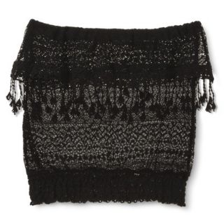 Juniors Crochet Tube Top   Black XL(15 17)