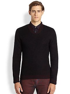 HUGO Smixelon Printed Crewneck Sweater   Dark Red