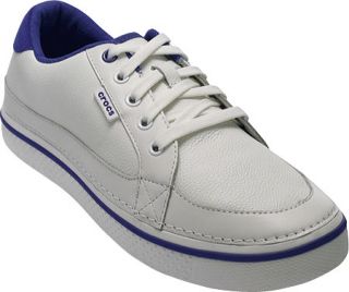 Mens Crocs Bradyn   White/Sea Blue Lace Up Shoes