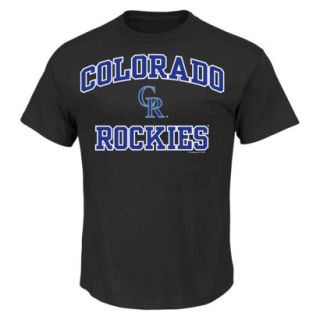 MLB Mens Colorado Rockies T Shirt   Black (M)