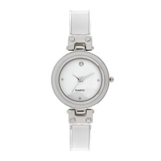 Womens Enamel Bracelet Watch, White