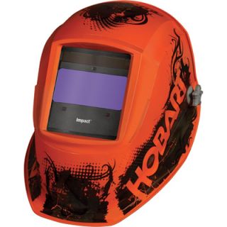 Hobart Impact Variable Shade Welding Helmet   Agent Orange Color, Model# 770754