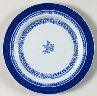 Spode Old Bedford Blue Salad Plate, Fine China Dinnerware   Lowestoft,Blue Bands