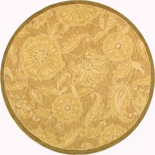 Hand hooked Eden Abrashed Beige/ Light Brown Wool Rug (8 Round) (BrownPattern FloralMeasures 0.375 inch thickTip We recommend the use of a non skid pad to keep the rug in place on smooth surfaces.All rug sizes are approximate. Due to the difference of m