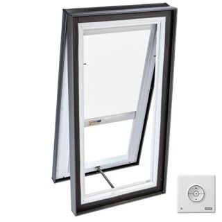 Velux VCM 2246 2005RS00 Skylight, 221/2 x 461/2 Manual AirVenting CurbMount w/Tempered Glazing amp; Solar Light Filtering Blind