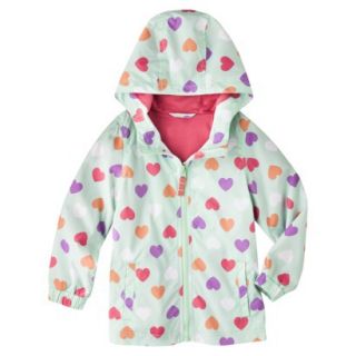 Circo Infant Toddler Girls Heart Lightweight Windbreaker Jacket   Light Aqua 4T