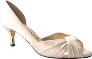 Womens Nina Culver   Ivory Luster Satin Mid Heel Shoes
