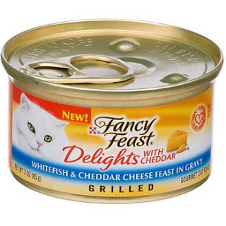 Delights with Cheddar Grilled Whitefish & Cheddar Cheese Feast in Gravy Gourmet Cat Food, Case of 24