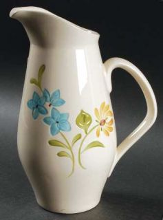 Franciscan Daisy 28 Oz Pitcher, Fine China Dinnerware   Yellow Daisies,Blue Flow