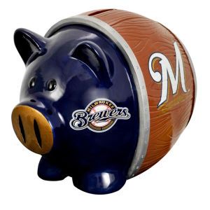 Milwaukee Brewers Forever Collectibles MLB Thematic Piggy Bank Large