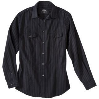 Mossimo Mens Button Down   Ebony Pinstripe S