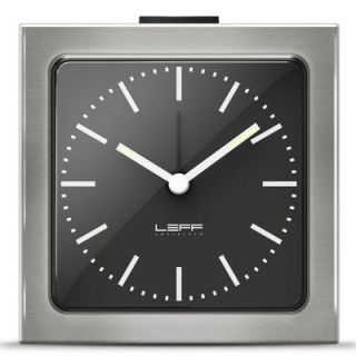 Leff Amsterdam Block Index Alarm Clock LT90 Color White