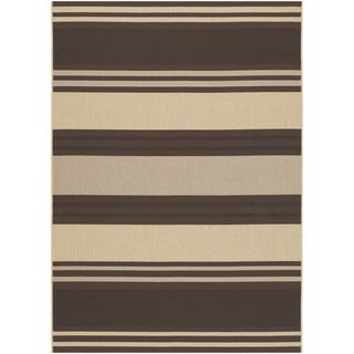 Five Seasons South Padre/ Chocolate cream Area Rug (86 X 13) (ChocolateSecondary colors CreamPattern StripeTip We recommend the use of a non skid pad to keep the rug in place on smooth surfaces.All rug sizes are approximate. Due to the difference of mo