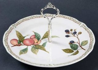 Noritake Royal Orchard Round Serving Plate with Handle (Dinner Plate), Fine Chin