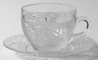 Tiara Sandwich Clear Cup and Saucer Set   Sandwich, Clear