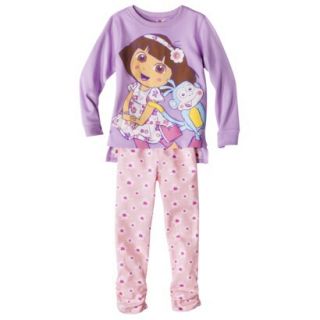 Nickelodeon Infant Toddler Girls 2 Piece Dora the Explorer Set   Purple 18 M