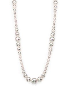 Majorica White Round Pearl Strand Necklace   Pearl