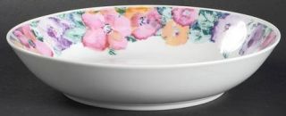 Gibson Designs Romance Coupe Soup Bowl, Fine China Dinnerware   Floral On Blue/G