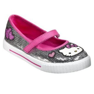Girls Hello Kitty Sequin Mary Jane Shoes   Silver 4