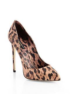Dolce & Gabbana Leopard Print Leather Pumps   Leopard