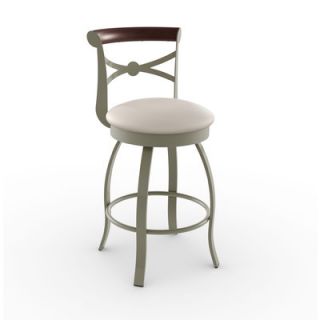 Amisco Library Luxe Style Bourbon Swivel Stool 41522 Seat Height 29.75, Fin