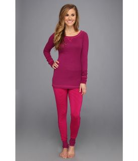 Splendid Sleep Over PJ Set Womens Pajama Sets (Burgundy)