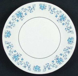 Lynns China Helen Salad Plate, Fine China Dinnerware   Empress,Blue Floral,Plat