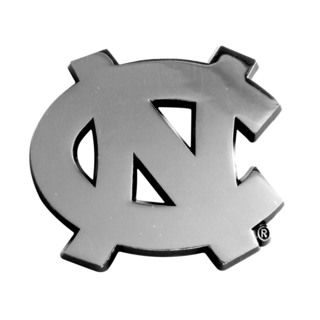 Unc University Of North Carolina Chromed Metal Emblem