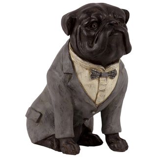 Urban Trends Collection Resin Bow Tie Bulldog Accent Piece