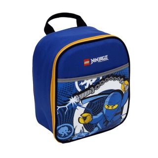 Lego Ninjago Lightning Vertical Lunch Bag (BlueIncreased size to hold even more food and snacksFoam insulated main compartment with easy to clean liningExterior slip pocket with reflective binding for added visibilityWebbing carry handleAttaches to coordi