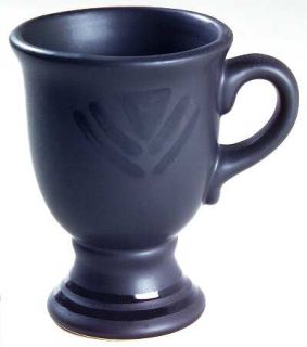 Pfaltzgraff Midnight Sun Pedestal Mug, Fine China Dinnerware   Stoneware, Black