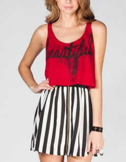 Beautiful Womens Hachi Crop Top Red In Sizes Large, Medium, X Small,