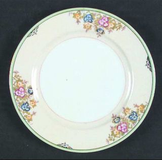 Meito Isabella Bread & Butter Plate, Fine China Dinnerware   James Japanese,Gree