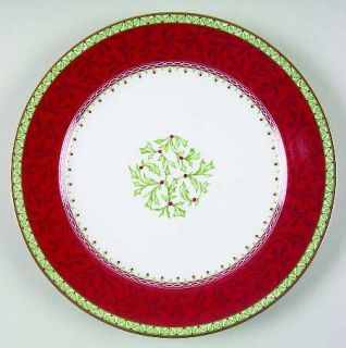 Mikasa Holiday Traditions Accent Salad Plate, Fine China Dinnerware   Holly/Berr