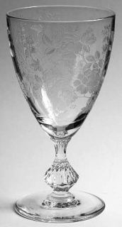 Tiffin Franciscan 17632 1 Water Goblet   Stem #17632, Floral & Butterfly Etch