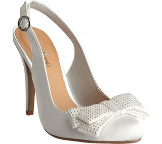Womens Allure Bridals Joy   Diamond White Silk Satin Ornamented Shoes