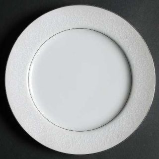 Claridge Moonlight Salad Plate, Fine China Dinnerware   White Flowers & Leaves
