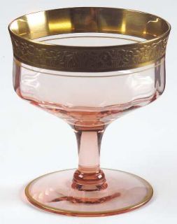 Tiffin Franciscan Rambler Rose Pink (Stem #14188) Low Sherbet   Stem #14188, Gol