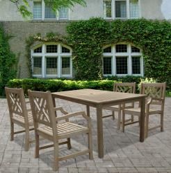 Renaissance 5 piece Table/ Armchair Outdoor Dining Set