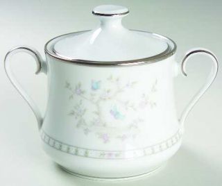 Lenox China Tea Garden Sugar Bowl & Lid, Fine China Dinnerware   Bouquet, Pastel