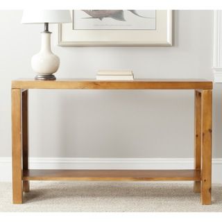 Safavieh Lahoma Light Oak Console (Light oakMaterials Pine woodDimensions 30.1 inches high x 48 inches wide x 14.2 inches deepThis product will ship to you in 1 box.Assembly required )