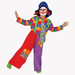 Dress Up America Boys Colorful Clown Costume